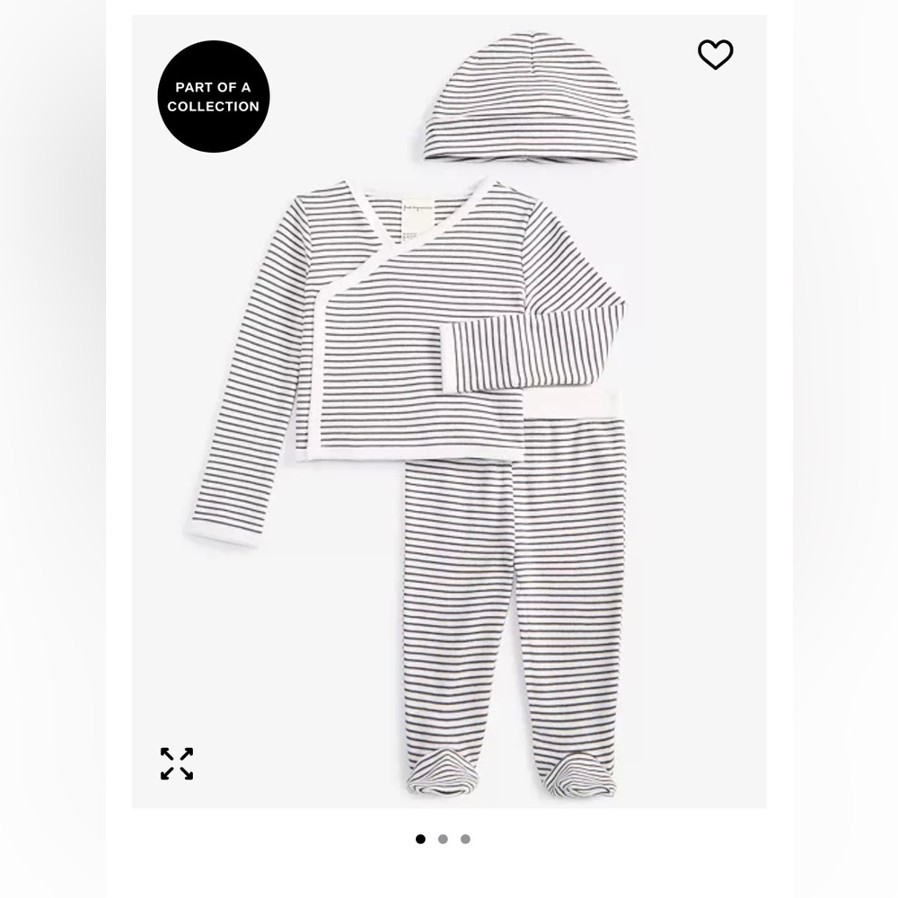 First Impressions Blue and White Striped Set x 2 for Twins